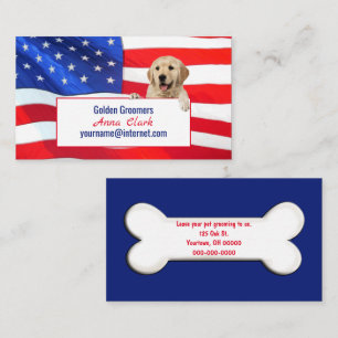 Cartão De Visita Ouro - Cão de sempre na bandeira