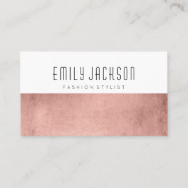 Cartão De Visita Ouro cor-de-rosa minimalista