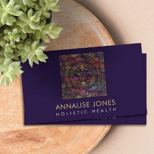 Cartão De Visita Ouro & cor Sri Yantra/Sri Chakra