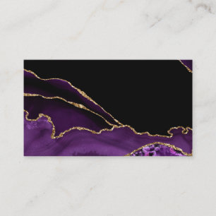 Cartão De Visita Ouro de Glamor Preto Violet