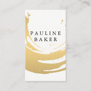 Cartão De Visita Ouro do falso escovado