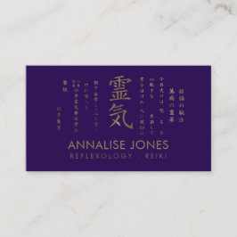 Cartão De Visita Ouro do símbolo e dos preceitos de Reiki - mude o