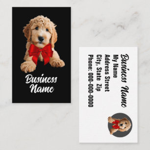Cartão De Visita Ouro Doodle Puppy