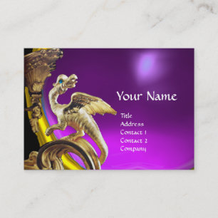 Cartão De Visita OURO DRAGON PURPLE VIOLET AMETIST Monograma