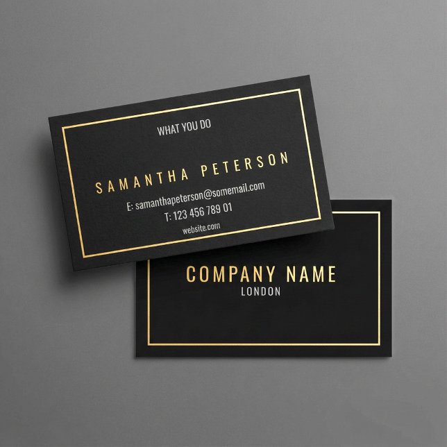 Cartão De Visita Ouro e prata (Gold and silver business card)