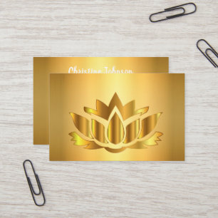 Cartão De Visita Ouro elegante de mandala