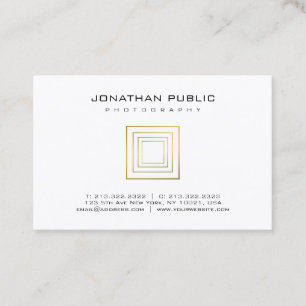 Cartão De Visita Ouro elegante do fotógrafo do modelo da fotografia