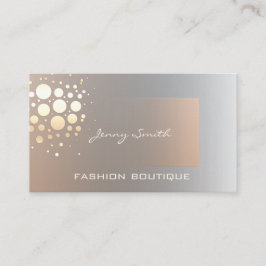 Cartão De Visita Ouro elegante profissional/confete de bronze
