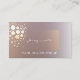 Cartão De Visita Ouro elegante profissional/confete de bronze