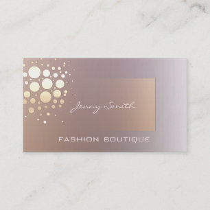 Cartão De Visita Ouro elegante profissional/confete de bronze