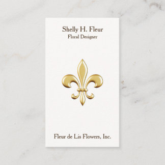 Cartão De Visita Ouro Fleur De Lis