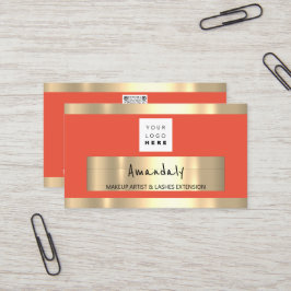 Cartão De Visita Ouro Frame Fashique Boutique Comprar logotipo QR C