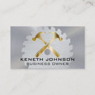 Cartão De Visita Ouro Hammers   Serra   Construção