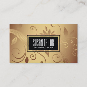Cartão De Visita Ouro   Interior, Designs têxteis