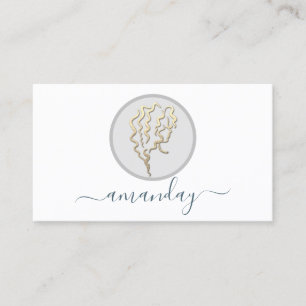 Cartão De Visita Ouro Logotipo Hairdresser Makeup Artista Lash Bran