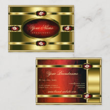 Ouro luxuoso com mármore vermelho e diamantes fals