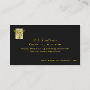 Cartão De Visita Ouro luxuoso do conselheiro financeiro em Phoenix