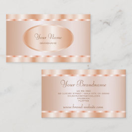 Cartão De Visita Ouro luxuoso Rosa com cores modernas e Na moda