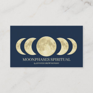 Cartão De Visita Ouro Naval Espiritual Lua Lunar