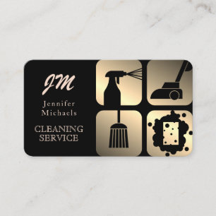 Cartão De Visita Ouro profissional elegante