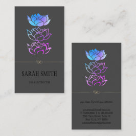 Cartão De Visita Ouro profissional elegante moderno, flor de lótus