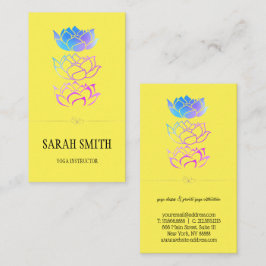 Cartão De Visita Ouro profissional elegante moderno, flor de lótus