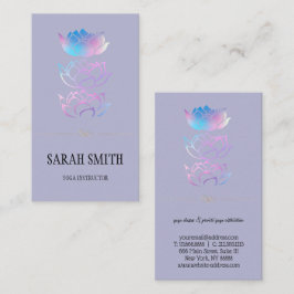 Cartão De Visita Ouro profissional elegante moderno, flor de lótus