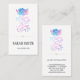 Cartão De Visita Ouro profissional elegante moderno, flor de lótus