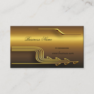 Cartão De Visita Ouro Profissional Parecer Elegante Sofisticado Neg