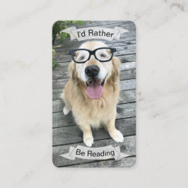Cartão De Visita Ouro Retriever Eu Preferencialmente Lendo Indicado