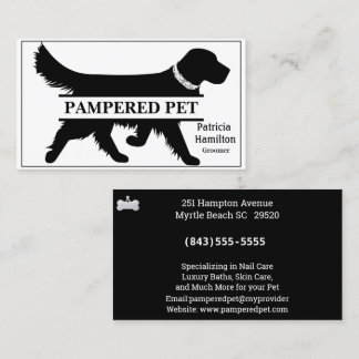 Cartão De Visita Ouro Retriever Pet Groomer/ Vet