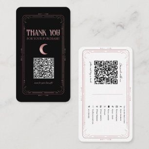 Cartão De Visita Ouro Rosa Mágica Mística Oculata Mídia Social QR