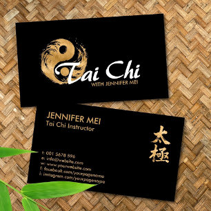 Cartão De Visita Ouro Tai Chi Yin Yang