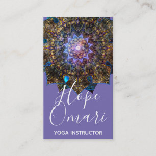 Cartão De Visita Ouro Terrestre Mandala Chic, Trendy & Modern