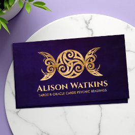 Cartão De Visita Ouro Triskele - Lua tripla