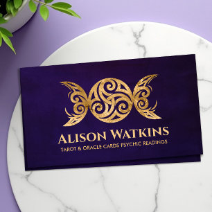 Cartão De Visita Ouro Triskele - Lua tripla