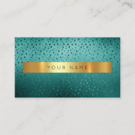 Cartão De Visita Ouro Verde Profundo das Estrelas - Grelha Vip