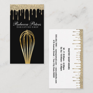Cartão De Visita Ouro Whisk   Xarope De Depressão