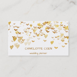 Cartão De Visita Ouros Confetti White Delicate Glam