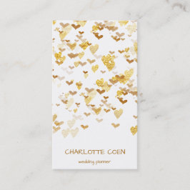 Cartão De Visita Ouros Confetti White Delicate Glam