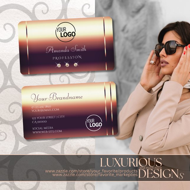 Cartão De Visita Ouros de reposição de ópticas Douradas brilhante R (Criador carregado)