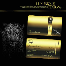 Cartão De Visita Ouros e logotipo decorativos com Ouro Nobre