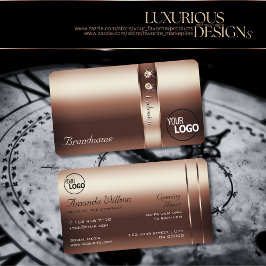 Cartão De Visita Ouros Shimmery de Decor Dourado Nobres adicionam l