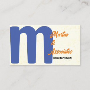 Cartão De Visita ousado e minimalista costume moderno cor azul e la