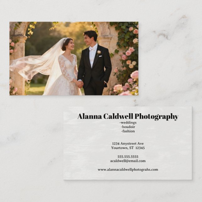 Cartão De Visita Outdoor Wedding Photographer Event Planner (Frente/Verso)