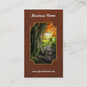 Cartão De Visita Outono - O caminho para a casa dos granigos