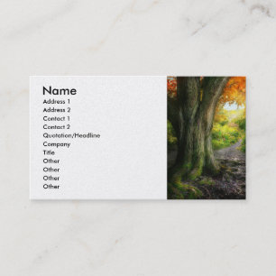 Cartão De Visita Outono - O caminho para a casa dos granigos