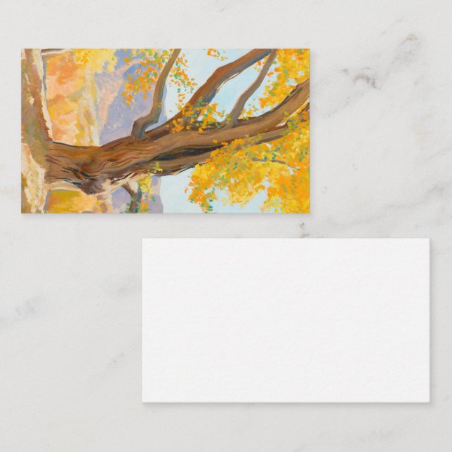 Cartão De Visita Outubro de manhã, 1940, por Maynard Dixon (Frente/Verso)