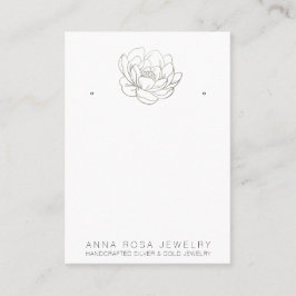 Cartão De Visita *~* OUVINDO EXIBIÇÃO QR Silver Glitter Flower Busi