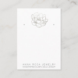 Cartão De Visita *~* OUVINDO EXIBIÇÃO QR Silver Glitter Flower Busi